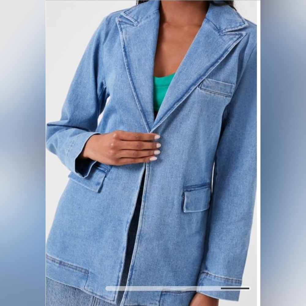 Forever 21 Denim Blazer - Picture 2 of 10